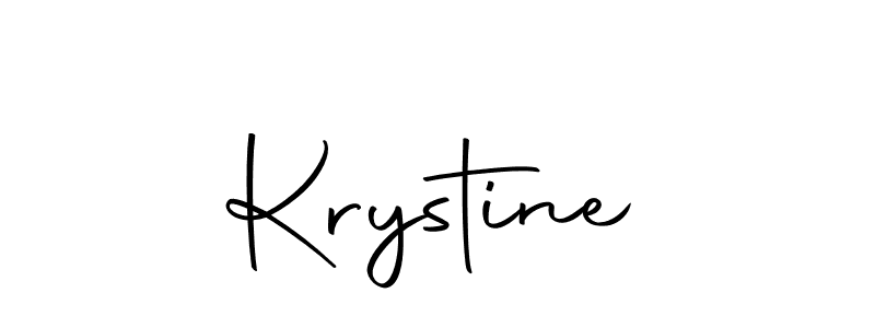 Create a beautiful signature design for name Krystine. With this signature (Autography-DOLnW) fonts, you can make a handwritten signature for free. Krystine signature style 10 images and pictures png
