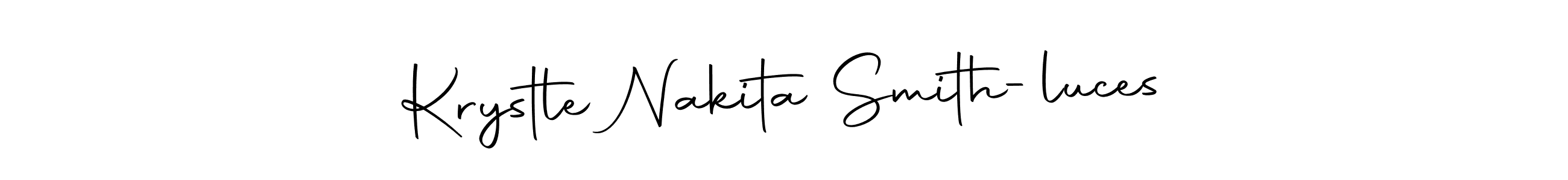 It looks lik you need a new signature style for name Krystle Nakita Smith-luces. Design unique handwritten (Autography-DOLnW) signature with our free signature maker in just a few clicks. Krystle Nakita Smith-luces signature style 10 images and pictures png