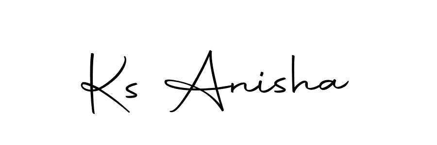 You can use this online signature creator to create a handwritten signature for the name Ks Anisha. This is the best online autograph maker. Ks Anisha signature style 10 images and pictures png