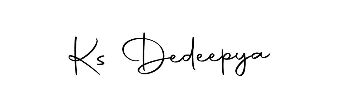 How to make Ks Dedeepya signature? Autography-DOLnW is a professional autograph style. Create handwritten signature for Ks Dedeepya name. Ks Dedeepya signature style 10 images and pictures png