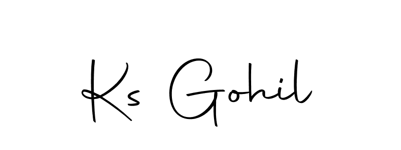 Create a beautiful signature design for name Ks Gohil. With this signature (Autography-DOLnW) fonts, you can make a handwritten signature for free. Ks Gohil signature style 10 images and pictures png