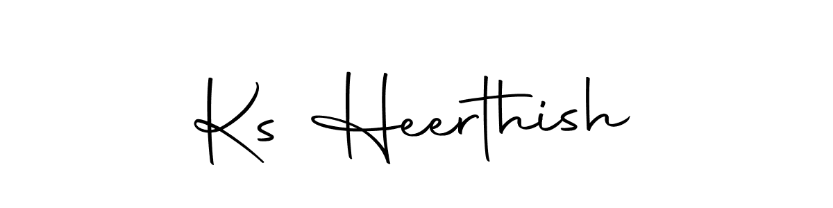 You can use this online signature creator to create a handwritten signature for the name Ks Heerthish. This is the best online autograph maker. Ks Heerthish signature style 10 images and pictures png