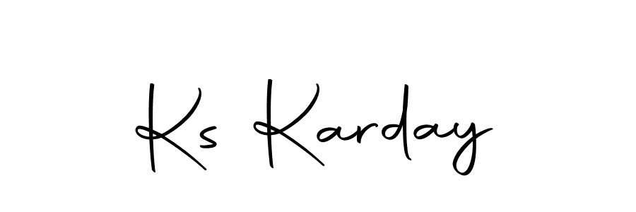 Create a beautiful signature design for name Ks Karday. With this signature (Autography-DOLnW) fonts, you can make a handwritten signature for free. Ks Karday signature style 10 images and pictures png