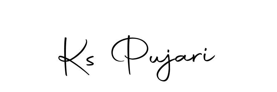 Ks Pujari stylish signature style. Best Handwritten Sign (Autography-DOLnW) for my name. Handwritten Signature Collection Ideas for my name Ks Pujari. Ks Pujari signature style 10 images and pictures png