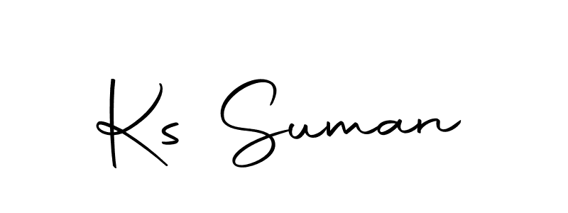 Make a beautiful signature design for name Ks Suman. With this signature (Autography-DOLnW) style, you can create a handwritten signature for free. Ks Suman signature style 10 images and pictures png