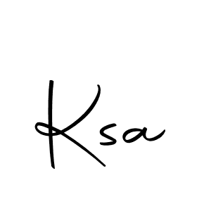 Make a beautiful signature design for name Ksa. With this signature (Autography-DOLnW) style, you can create a handwritten signature for free. Ksa signature style 10 images and pictures png