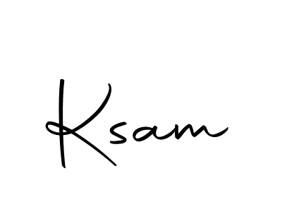 How to make Ksam signature? Autography-DOLnW is a professional autograph style. Create handwritten signature for Ksam name. Ksam signature style 10 images and pictures png