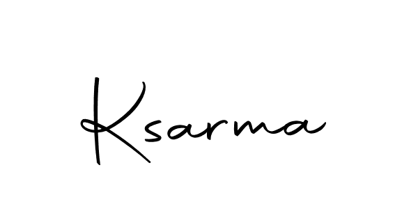 Make a beautiful signature design for name Ksarma. With this signature (Autography-DOLnW) style, you can create a handwritten signature for free. Ksarma signature style 10 images and pictures png