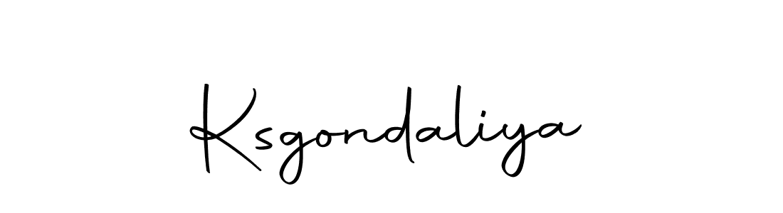 Use a signature maker to create a handwritten signature online. With this signature software, you can design (Autography-DOLnW) your own signature for name Ksgondaliya. Ksgondaliya signature style 10 images and pictures png