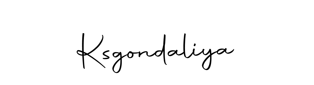 Use a signature maker to create a handwritten signature online. With this signature software, you can design (Autography-DOLnW) your own signature for name Ksgondaliya. Ksgondaliya signature style 10 images and pictures png