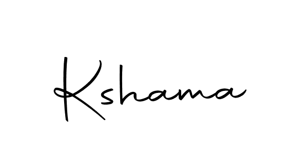 Design your own signature with our free online signature maker. With this signature software, you can create a handwritten (Autography-DOLnW) signature for name Kshama. Kshama signature style 10 images and pictures png