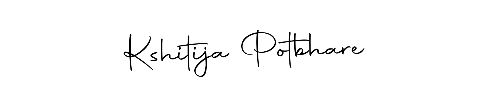 How to make Kshitija Potbhare name signature. Use Autography-DOLnW style for creating short signs online. This is the latest handwritten sign. Kshitija Potbhare signature style 10 images and pictures png