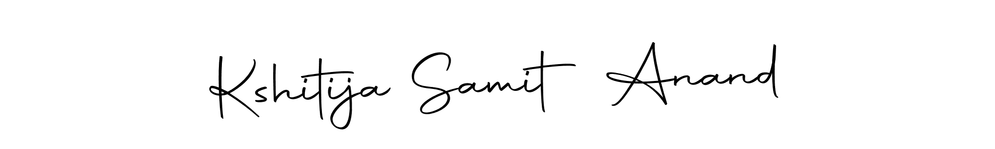 How to make Kshitija Samit Anand name signature. Use Autography-DOLnW style for creating short signs online. This is the latest handwritten sign. Kshitija Samit Anand signature style 10 images and pictures png