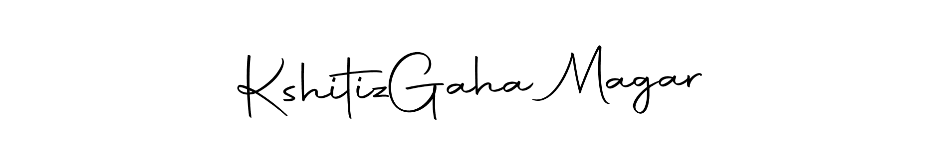 Design your own signature with our free online signature maker. With this signature software, you can create a handwritten (Autography-DOLnW) signature for name Kshitiz  Gaha Magar. Kshitiz  Gaha Magar signature style 10 images and pictures png