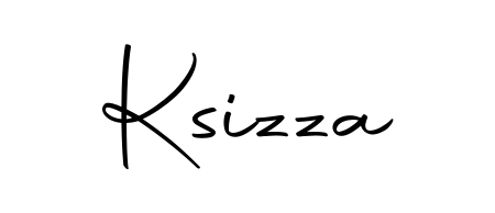 The Autography-DOLnW typeface gives name Ksizza a refined look. Suitable for certificates, diplomas, and official verification. Ksizza signature style 10 images and pictures png