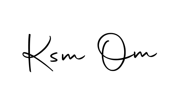 How to make Ksm Om name signature. Use Autography-DOLnW style for creating short signs online. This is the latest handwritten sign. Ksm Om signature style 10 images and pictures png