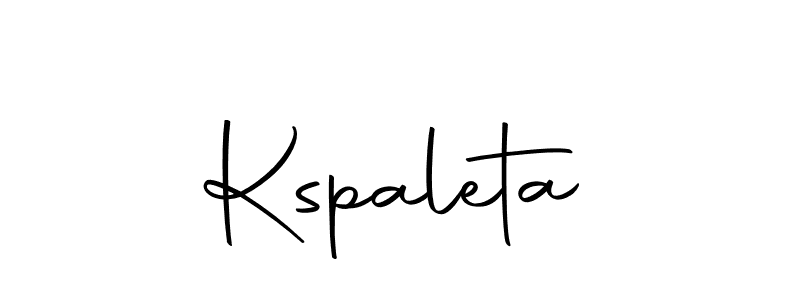 Make a beautiful signature design for name Kspaleta. With this signature (Autography-DOLnW) style, you can create a handwritten signature for free. Kspaleta signature style 10 images and pictures png