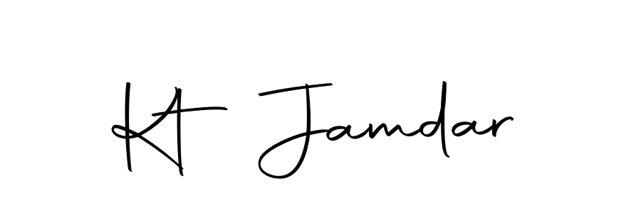 How to make Kt Jamdar name signature. Use Autography-DOLnW style for creating short signs online. This is the latest handwritten sign. Kt Jamdar signature style 10 images and pictures png