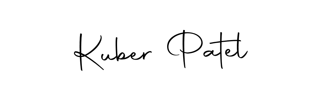 How to make Kuber Patel name signature. Use Autography-DOLnW style for creating short signs online. This is the latest handwritten sign. Kuber Patel signature style 10 images and pictures png