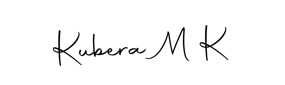 Create a beautiful signature design for name Kubera M K. With this signature (Autography-DOLnW) fonts, you can make a handwritten signature for free. Kubera M K signature style 10 images and pictures png