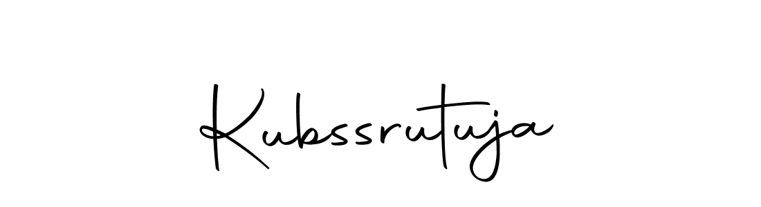 The best way (Autography-DOLnW) to make a short signature is to pick only two or three words in your name. The name Kubssrutuja include a total of six letters. For converting this name. Kubssrutuja signature style 10 images and pictures png