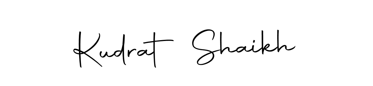 How to make Kudrat Shaikh name signature. Use Autography-DOLnW style for creating short signs online. This is the latest handwritten sign. Kudrat Shaikh signature style 10 images and pictures png