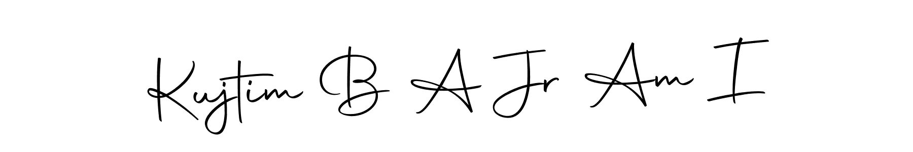 Make a short Kujtim B A Jr Am I signature style. Manage your documents anywhere anytime using Autography-DOLnW. Create and add eSignatures, submit forms, share and send files easily. Kujtim B A Jr Am I signature style 10 images and pictures png