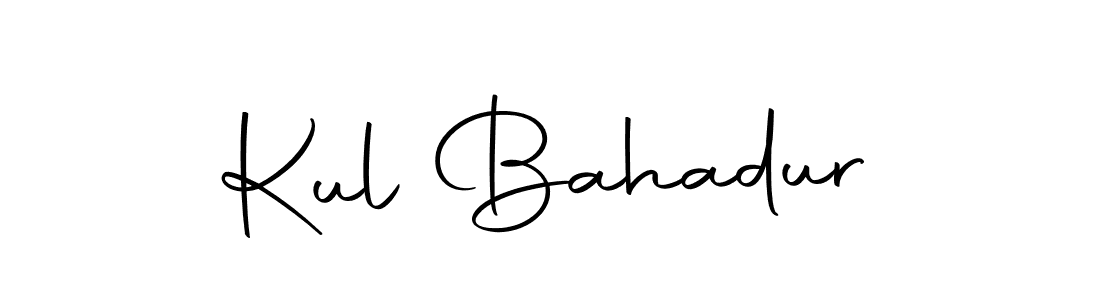 Design your own signature with our free online signature maker. With this signature software, you can create a handwritten (Autography-DOLnW) signature for name Kul Bahadur. Kul Bahadur signature style 10 images and pictures png