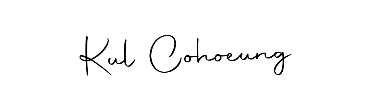 How to make Kul Cohoeung name signature. Use Autography-DOLnW style for creating short signs online. This is the latest handwritten sign. Kul Cohoeung signature style 10 images and pictures png