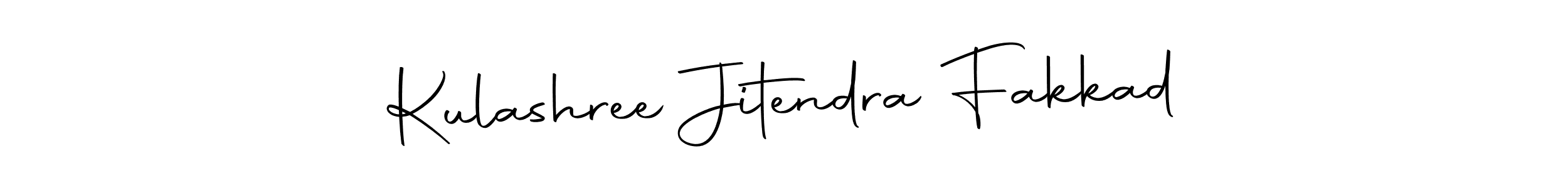 You should practise on your own different ways (Autography-DOLnW) to write your name (Kulashree Jitendra Fakkad) in signature. don't let someone else do it for you. Kulashree Jitendra Fakkad signature style 10 images and pictures png