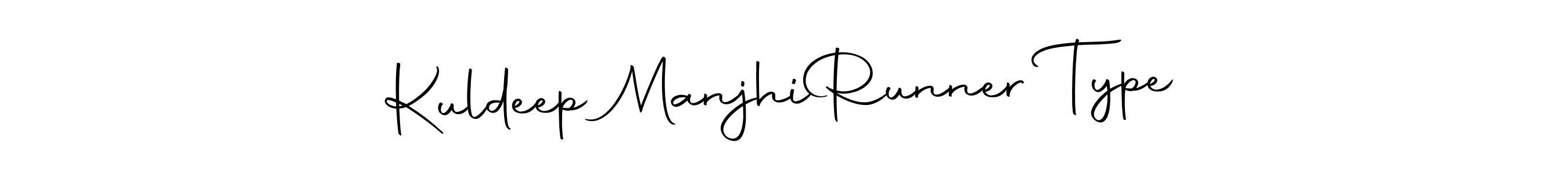 How to make Kuldeep Manjhi  Runner Type name signature. Use Autography-DOLnW style for creating short signs online. This is the latest handwritten sign. Kuldeep Manjhi  Runner Type signature style 10 images and pictures png