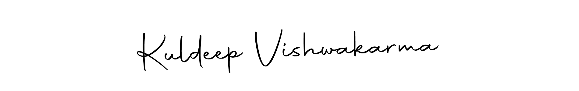 Create a beautiful signature design for name Kuldeep Vishwakarma. With this signature (Autography-DOLnW) fonts, you can make a handwritten signature for free. Kuldeep Vishwakarma signature style 10 images and pictures png