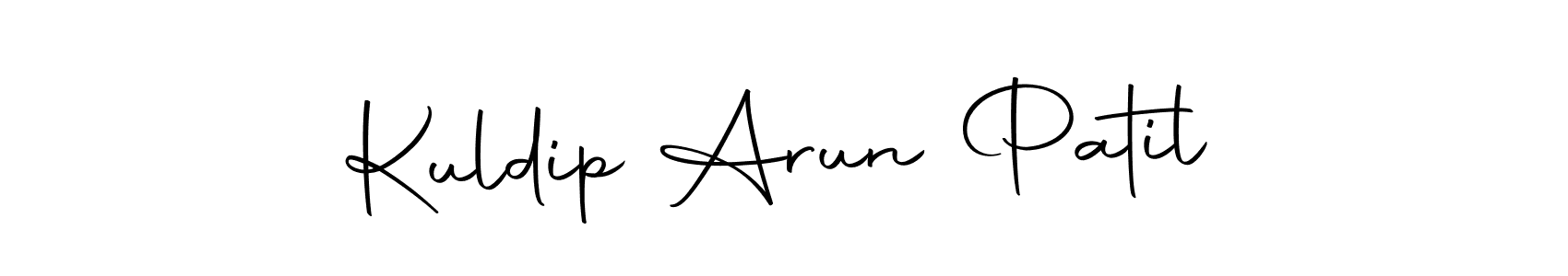 Design your own signature with our free online signature maker. With this signature software, you can create a handwritten (Autography-DOLnW) signature for name Kuldip Arun Patil. Kuldip Arun Patil signature style 10 images and pictures png