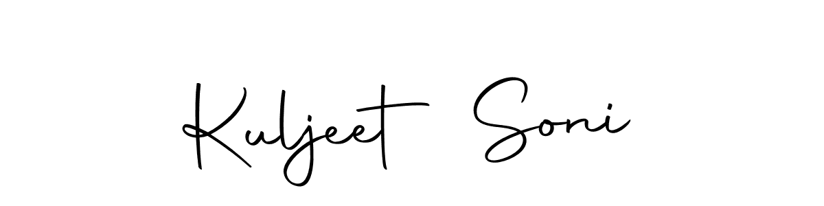 How to make Kuljeet Soni name signature. Use Autography-DOLnW style for creating short signs online. This is the latest handwritten sign. Kuljeet Soni signature style 10 images and pictures png