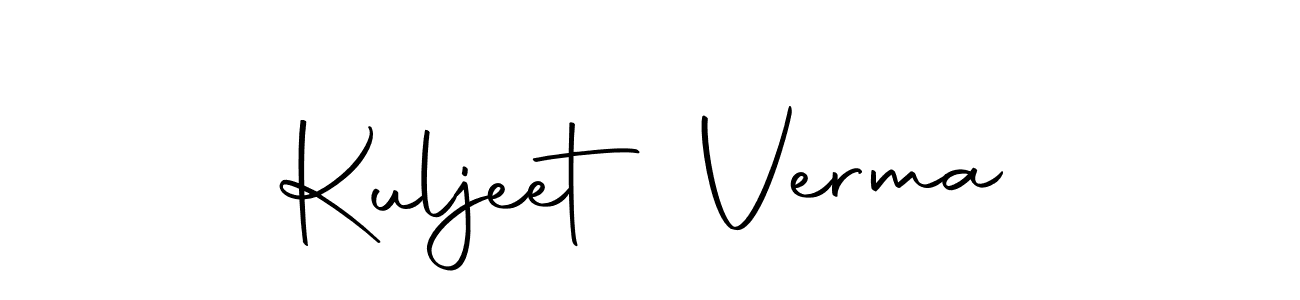 Create a beautiful signature design for name Kuljeet Verma. With this signature (Autography-DOLnW) fonts, you can make a handwritten signature for free. Kuljeet Verma signature style 10 images and pictures png