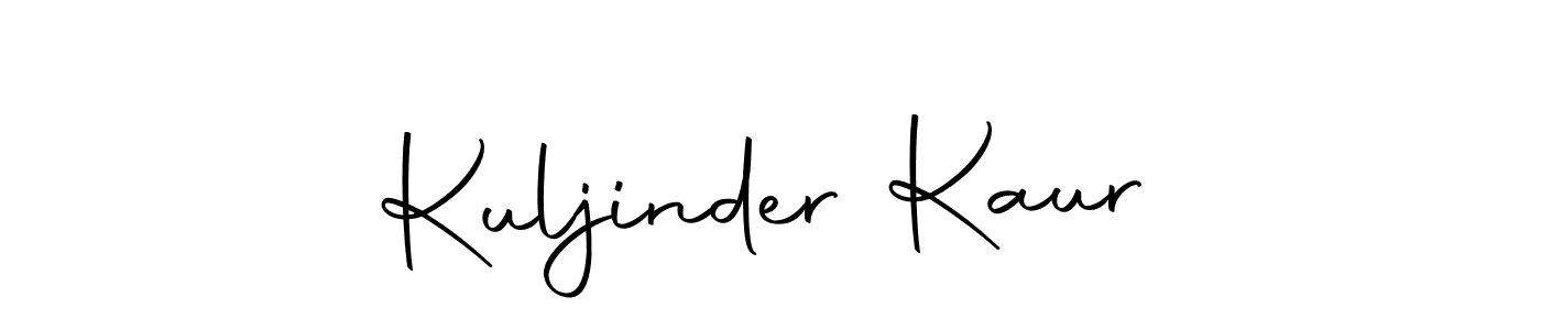 Create a beautiful signature design for name Kuljinder Kaur. With this signature (Autography-DOLnW) fonts, you can make a handwritten signature for free. Kuljinder Kaur signature style 10 images and pictures png