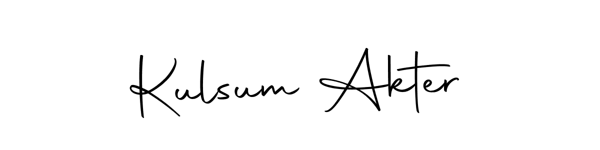Use a signature maker to create a handwritten signature online. With this signature software, you can design (Autography-DOLnW) your own signature for name Kulsum Akter. Kulsum Akter signature style 10 images and pictures png