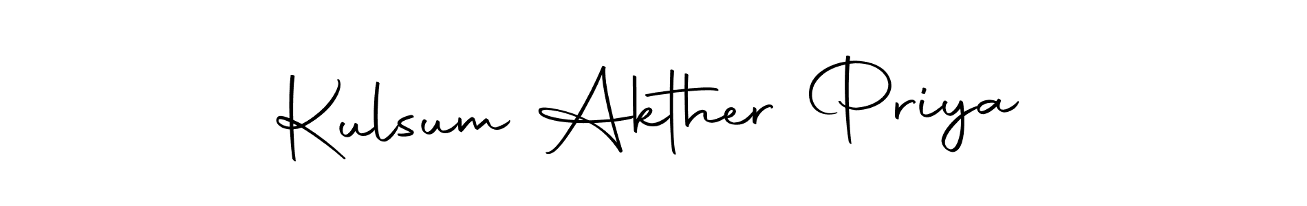 Similarly Autography-DOLnW is the best handwritten signature design. Signature creator online .You can use it as an online autograph creator for name Kulsum Akther Priya. Kulsum Akther Priya signature style 10 images and pictures png