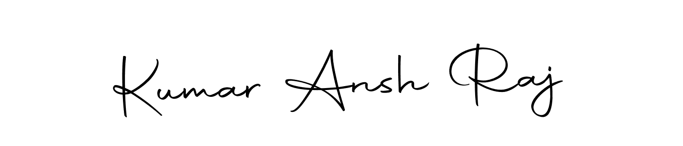 How to make Kumar Ansh Raj name signature. Use Autography-DOLnW style for creating short signs online. This is the latest handwritten sign. Kumar Ansh Raj signature style 10 images and pictures png