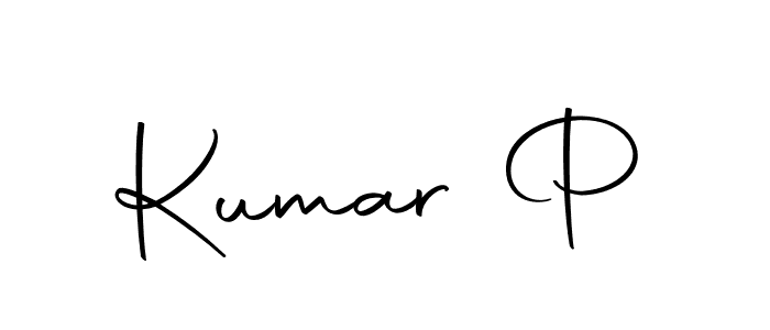 Use a signature maker to create a handwritten signature online. With this signature software, you can design (Autography-DOLnW) your own signature for name Kumar P. Kumar P signature style 10 images and pictures png