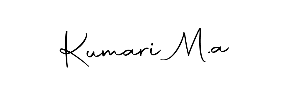 Use a signature maker to create a handwritten signature online. With this signature software, you can design (Autography-DOLnW) your own signature for name Kumari M.a. Kumari M.a signature style 10 images and pictures png