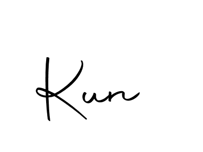 Create a beautiful signature design for name Kun . With this signature (Autography-DOLnW) fonts, you can make a handwritten signature for free. Kun  signature style 10 images and pictures png