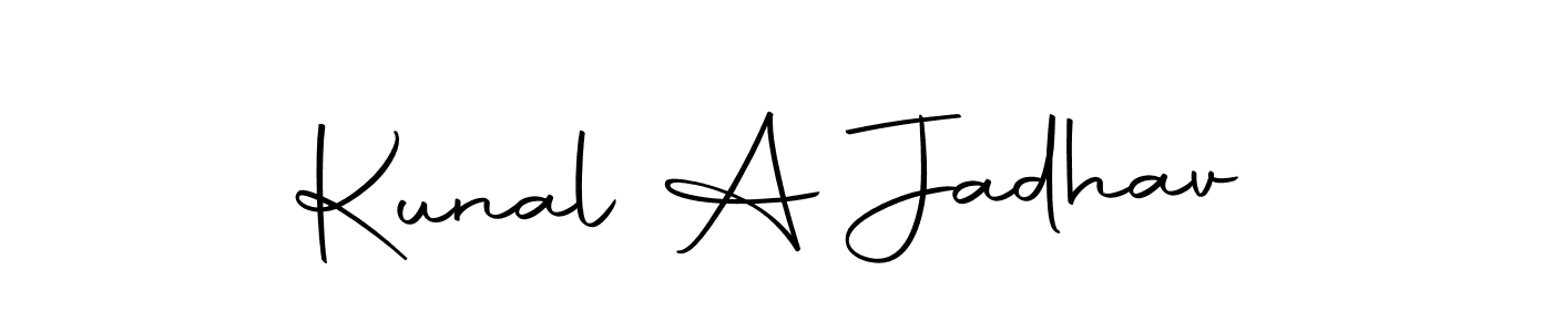 Kunal A Jadhav stylish signature style. Best Handwritten Sign (Autography-DOLnW) for my name. Handwritten Signature Collection Ideas for my name Kunal A Jadhav. Kunal A Jadhav signature style 10 images and pictures png