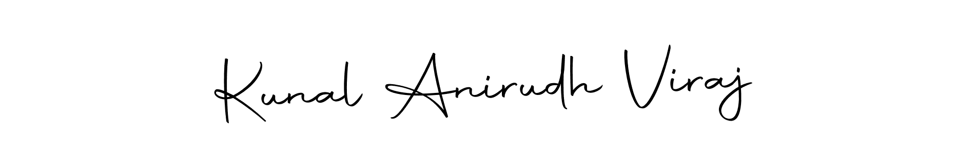 This is the best signature style for the Kunal Anirudh Viraj name. Also you like these signature font (Autography-DOLnW). Mix name signature. Kunal Anirudh Viraj signature style 10 images and pictures png