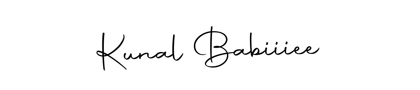 Design your own signature with our free online signature maker. With this signature software, you can create a handwritten (Autography-DOLnW) signature for name Kunal Babiiiee. Kunal Babiiiee signature style 10 images and pictures png