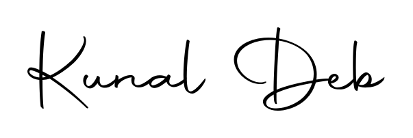 Upgrade your professional image with Kunal Deb signature created with Autography-DOLnW font. Fast, free, and watermark-free download. Kunal Deb signature style 10 images and pictures png
