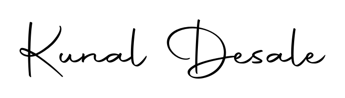 Create your official email sign-off with Kunal Desale name in Autography-DOLnW style. Crisp, clean, and perfectly legible across all screens. Kunal Desale signature style 10 images and pictures png