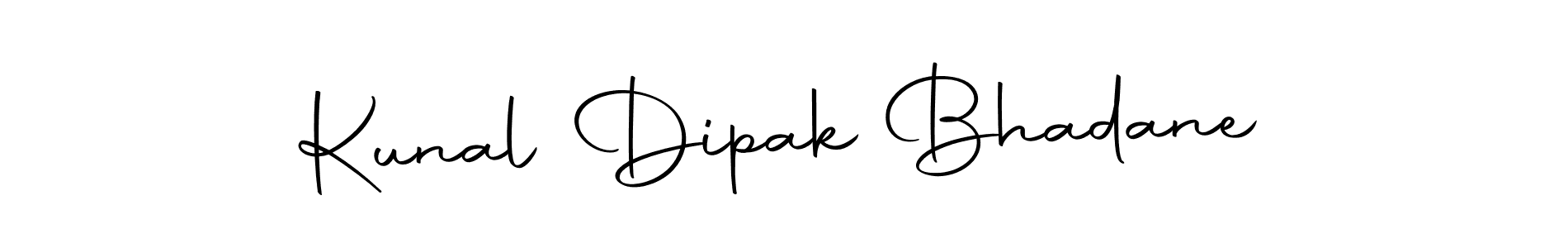 How to make Kunal Dipak Bhadane name signature. Use Autography-DOLnW style for creating short signs online. This is the latest handwritten sign. Kunal Dipak Bhadane signature style 10 images and pictures png