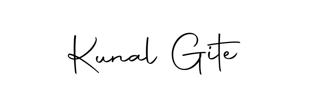 Use a signature maker to create a handwritten signature online. With this signature software, you can design (Autography-DOLnW) your own signature for name Kunal Gite. Kunal Gite signature style 10 images and pictures png