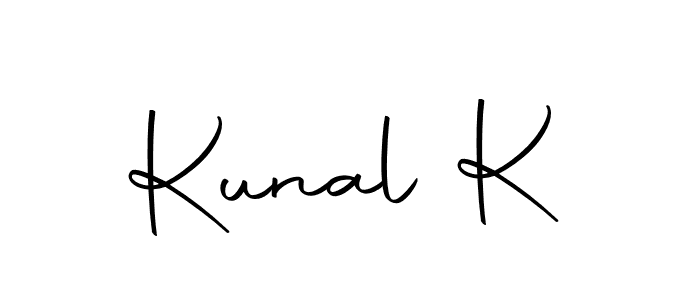 How to make Kunal K signature? Autography-DOLnW is a professional autograph style. Create handwritten signature for Kunal K name. Kunal K signature style 10 images and pictures png